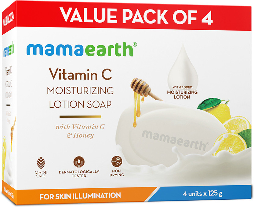 Mamaearth Vitamin C Moisturizing Lotion Soap with Vitamin C & Hon - Image 2