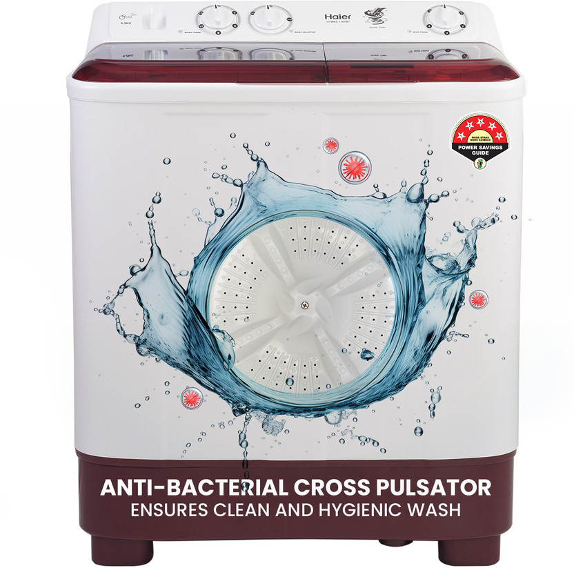 Haier 7 kg Anti Bacterial Vortex Pulsator, 1300 RPM, Spray Functi