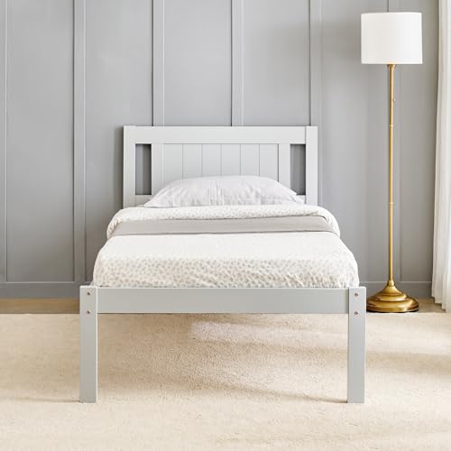 Home Centre | Helios Taylor Lyra Single Bed | Solid Wood | Grey - Image 3