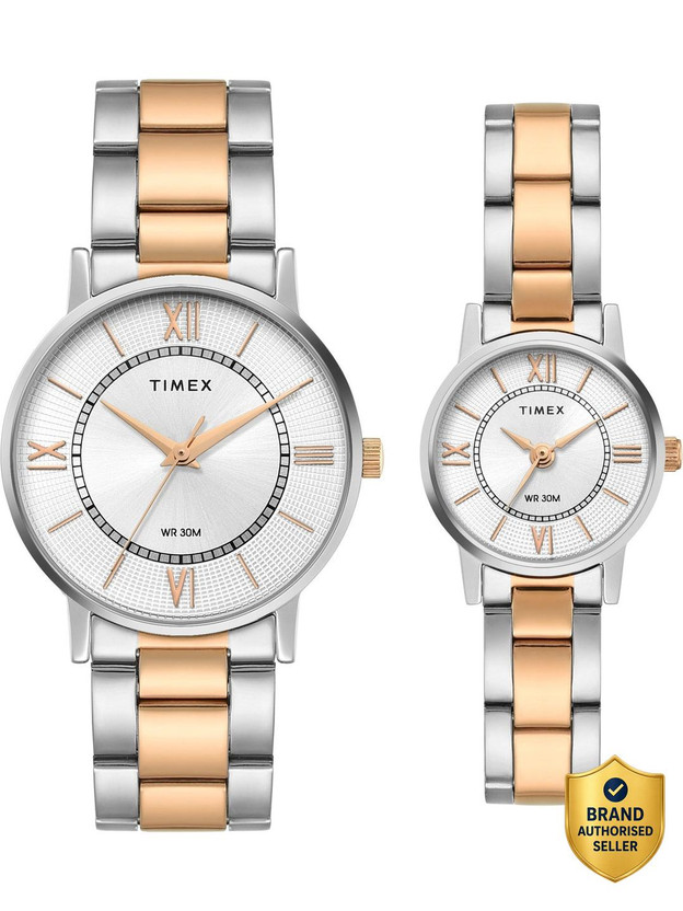 Titan Bandhan Champagne Dial Brown LeatherStrap Couple Analog Wat - Image 7