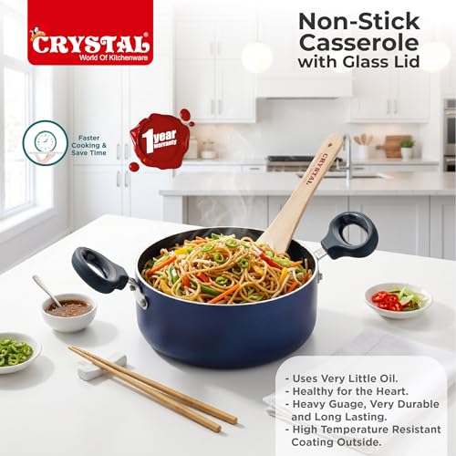 Crystal Aluminium Non Stick Caserolle