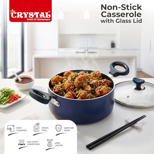 Crystal Aluminium Non Stick Caserolle