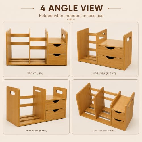 Expandable Wooden Desk Organizer
