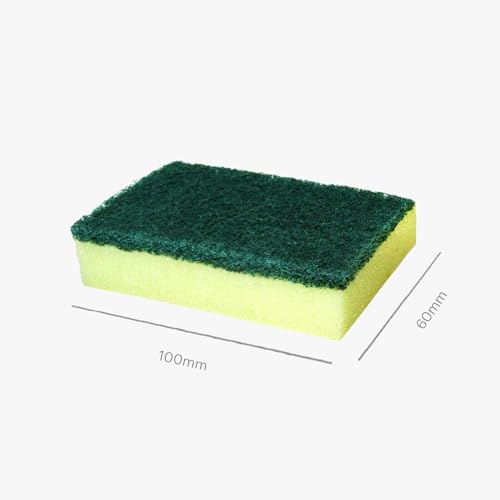Cello Kleeno Sponge Scrub Pad (Green and Yellow, Pack of 6) - Image 5