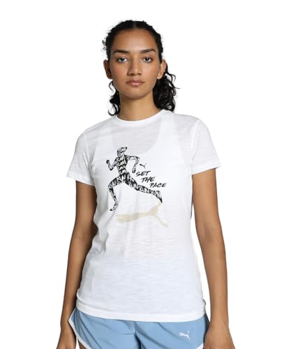 Puma Women's Polyester Regular Fit T-Shirt