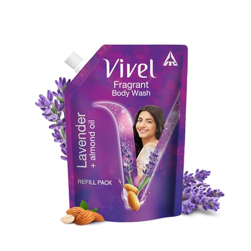 Vivel Lavender & Almond Oil Moisturizing Body Wash, Quick Wash-Off, 1300ml