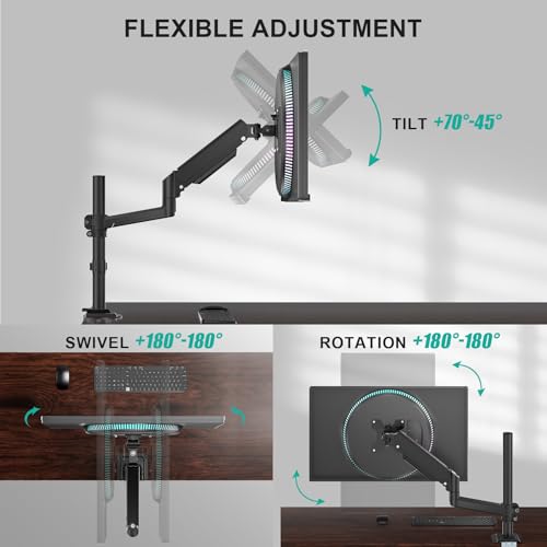 WALI Single Monitor Arm 13-32