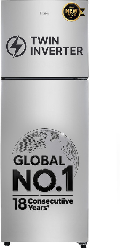 Haier 240 L Frost Free Double Door 2 Star Refrigerator with Free...more