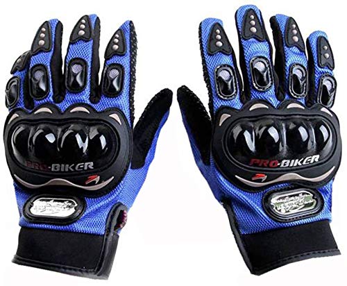 Flomaster Probiker Full Finger Motorcycle Gloves (Blue, M)