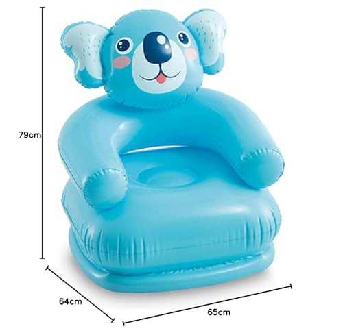 Intex Oz Plastic Store Bear Chair (Blue), 1 Seater - Image 2