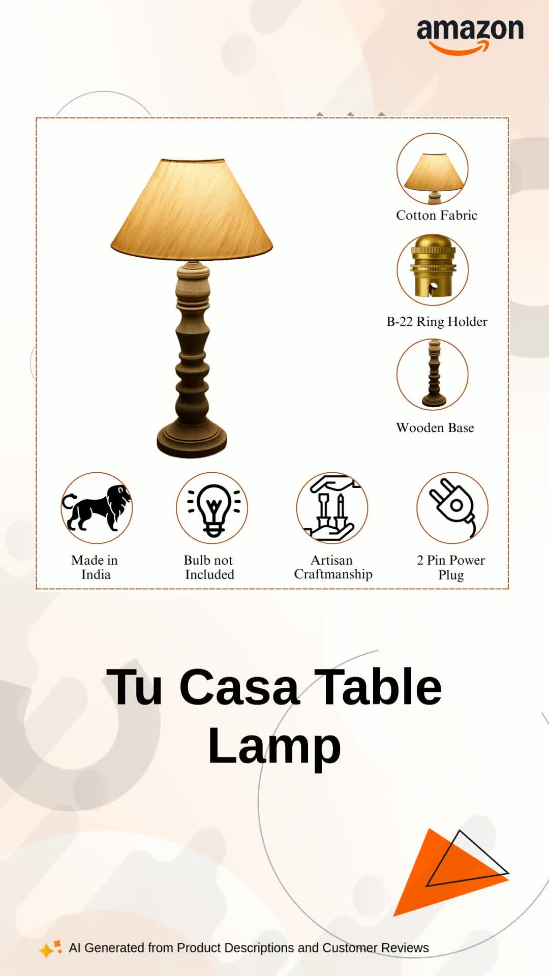 tu casa Wooden Table Lamp