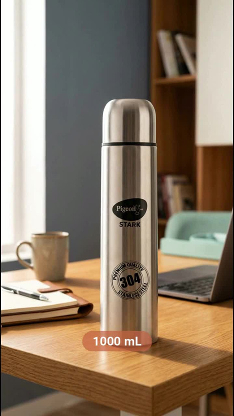 Pigeon Stark Therminox 1000 ml Steel Flask (Pack of 1, Silver) - Image 4