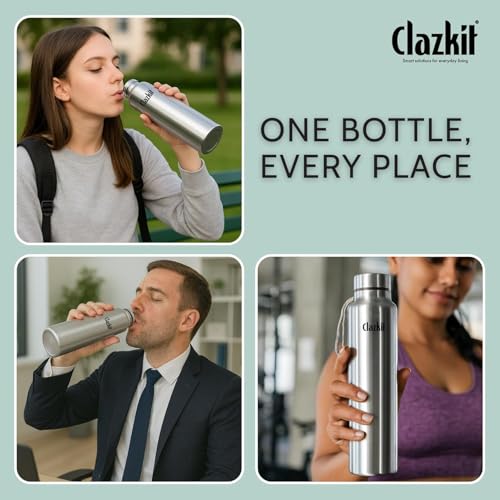 Clazkit Water Bottle Stainless Steel