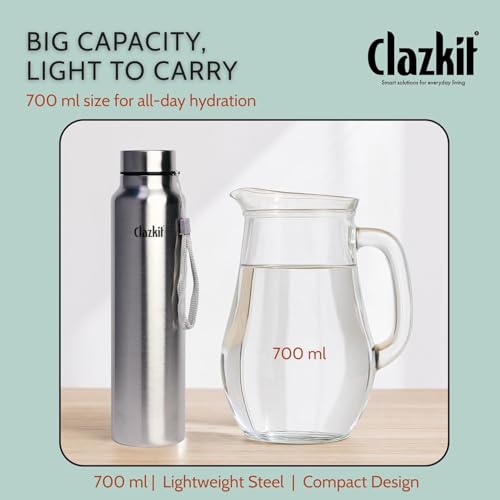 Clazkit Water Bottle Stainless Steel