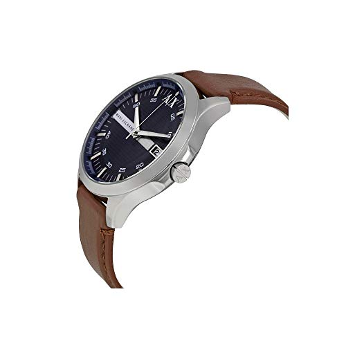 Armani Exchange Mens Analogue Leather Watch - AX2133I (Blue_Free Size) - Image 3