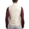Turtle Men Poly Cotton Self Design Slim Fit Grey Nehru Jacket - Image 2