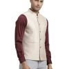 Turtle Men Poly Cotton Self Design Slim Fit Grey Nehru Jacket - Image 4