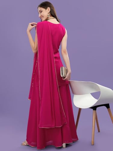 Fashion Basket Georgette Embroidered Kurta Set for Women - Image 2