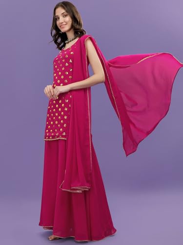 Fashion Basket Georgette Embroidered Kurta Set for Women - Image 3