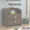 LOONART Solid Wood Bedside Table