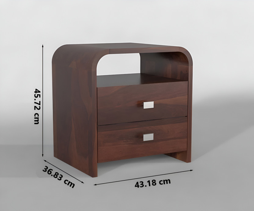 LOONART Solid Wood Bedside Table