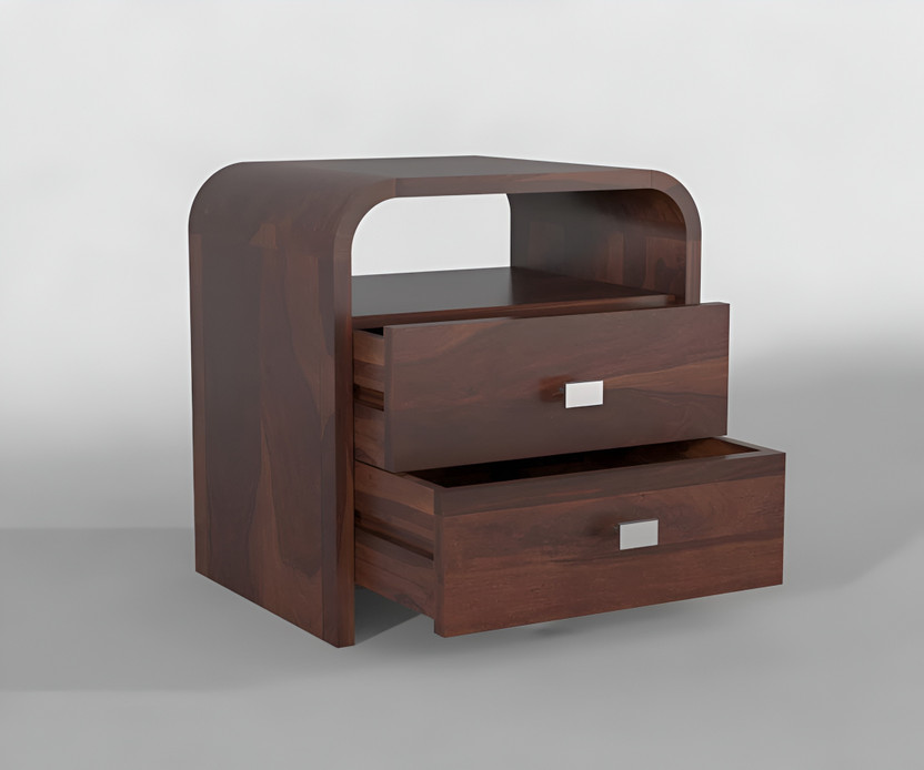 LOONART Solid Wood Bedside Table