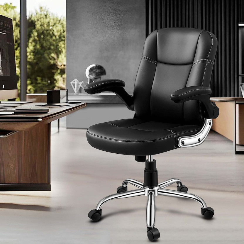 Oakcraft Executive Pro Leatherette Office Executive Chair (Black,...more