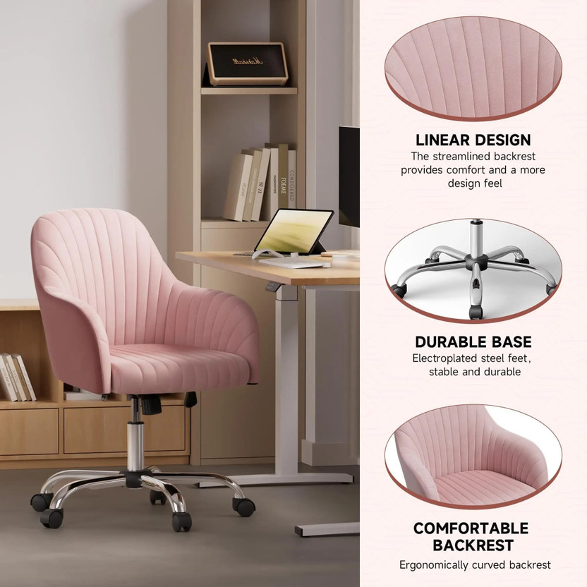 Oakcraft Velvet Desk Chair