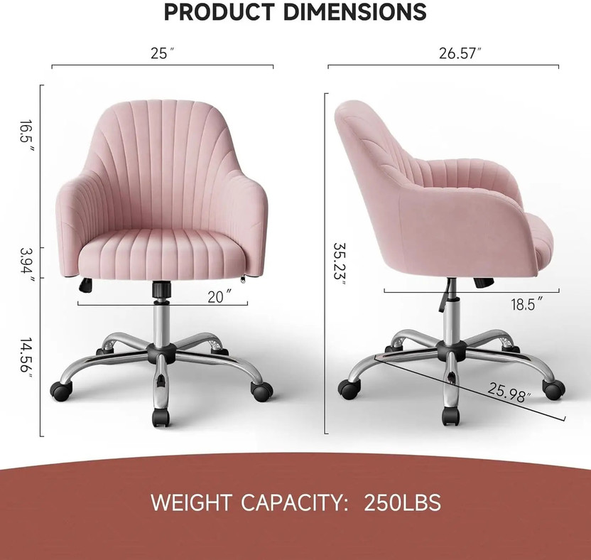 Oakcraft Velvet Desk Chair