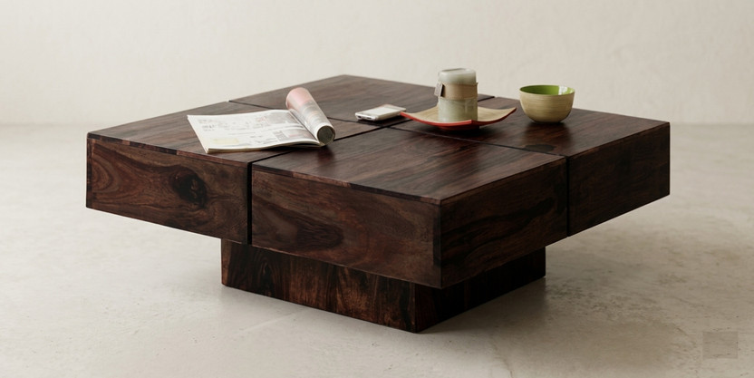 LOONART Solid Wood Coffee Table | Wooden Center Table | Sheesham ...more