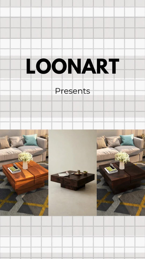 LOONART Solid Wood Coffee Table