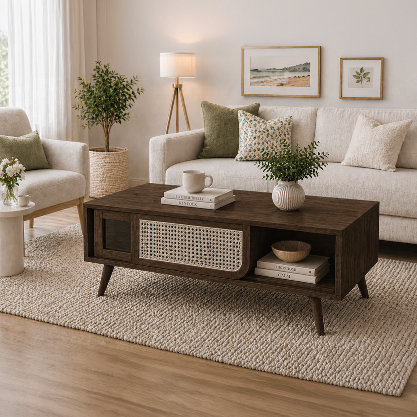 LOONART Solid Wood Coffee Table