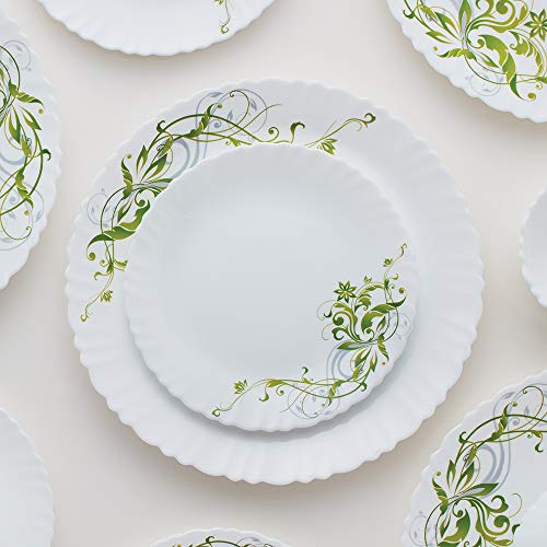 Larah by Borosil Erba Opalware Dinner Set, 19 Pieces, White - Image 3