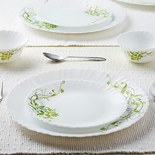 Larah by Borosil Erba Opalware Dinner Set, 19 Pieces, White - Image 4