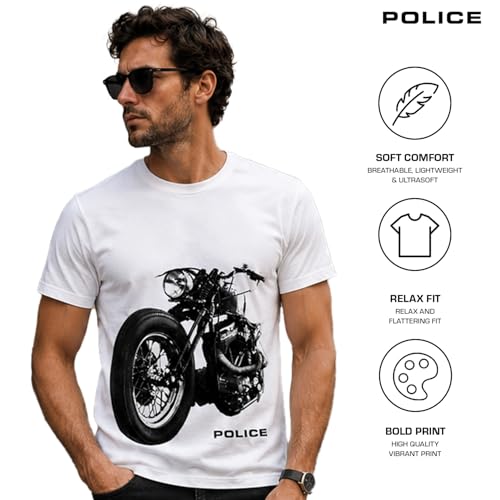 Police Men's Graphic Print T-Shirt