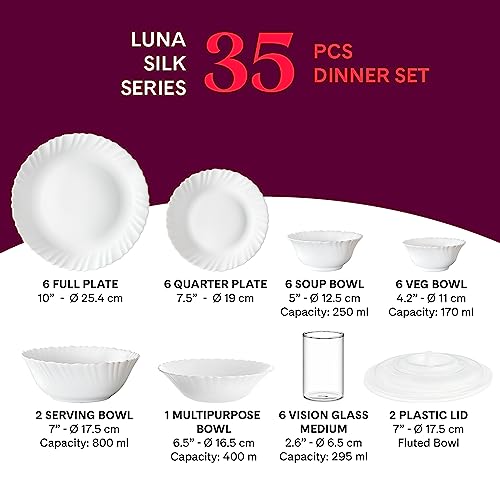 Larah By Borosil 35pc Opalware