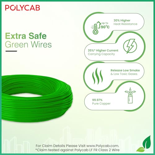 Polycab Green Wire+ 90M coil