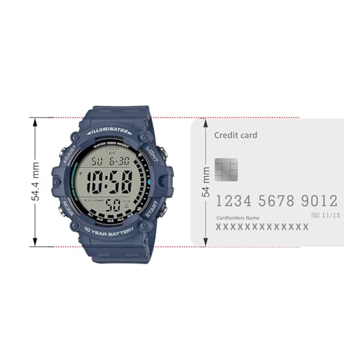 Casio Men Plastic Digital Blue