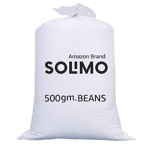 Amazon Brand - Solimo Beans Refill Pack Fillers for Bean Bag 500 Grams - White