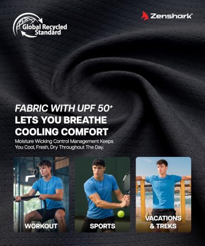 ZENSHARK Gym T-Shirt for Men