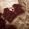 Latavastra Embroidered, Embellished, Floral Print