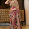 Latavastra Embroidered, Embellished, Floral Print