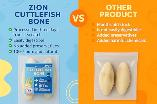 ZION Cuttlefish Bone for Birds,150g