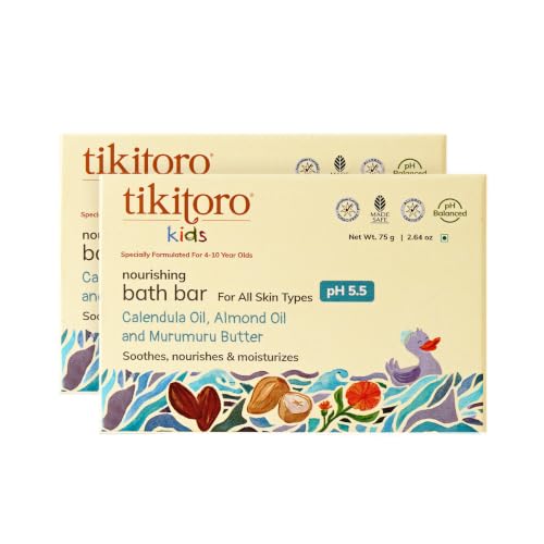 Tikitoro Kids Nourishing Bath Bar 2x75g | Pediatrician Approved | Age 4-16