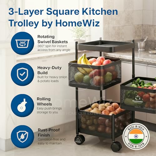 HomeWiz Square Kitchen Rack 3
