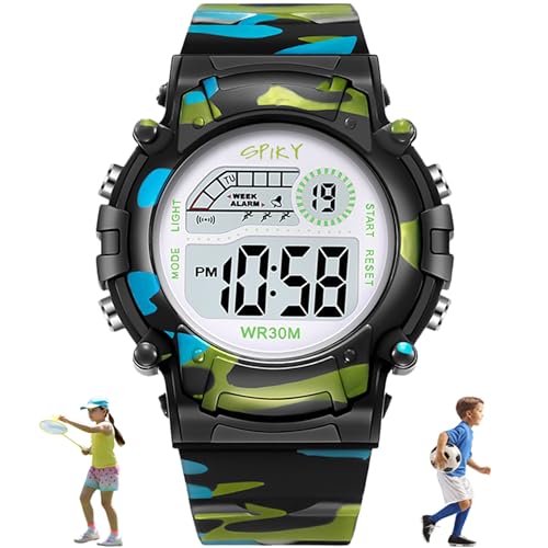 SPIKY Round Digital Sports Watch