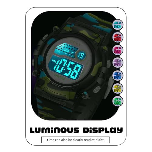 SPIKY Round Digital Sports Watch
