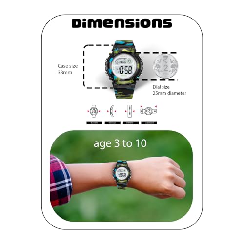 SPIKY Round Digital Sports Watch