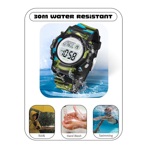SPIKY Round Digital Sports Watch