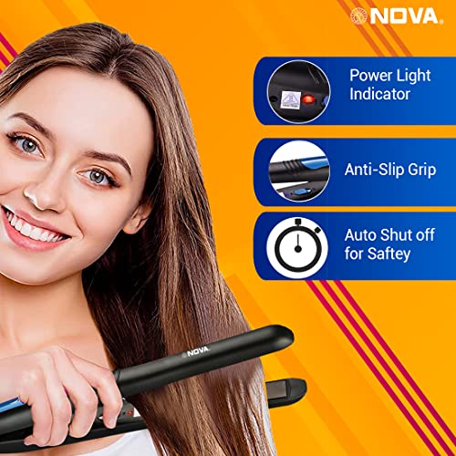Nova NHS 841 Selfie Hair Straightener for Women (Blue) - Image 6
